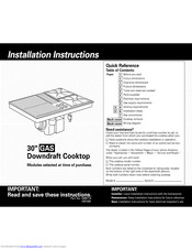 Whirlpool SC8720EDB0 Installation Instructions Manual