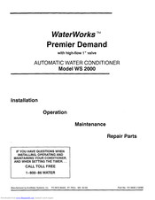 Ecowater Waterworks WS 2000 Installating And Operation Manual