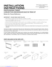 Viking PROFESSIONAL VMTK276 Installation Instructions
