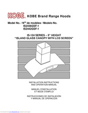 KOBE IS2436GSF-1 Installation Instructions And Operation Manual