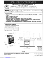 Tappan TGF605EU1 Installation Instructions Manual
