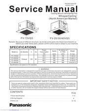 Panasonic Whisperceiling Fv 30vq3 Manuals Manualslib