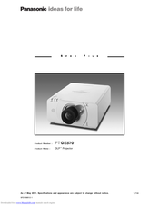 Panasonic PT-DZ570 Series Spec File