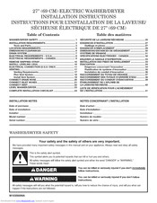 Whirlpool MET3800XW0 Installation Instructions Manual