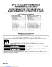 Maytag YMET3800TW1 Installation Instructions Manual