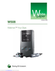 Sony Walkman W508 White Paper
