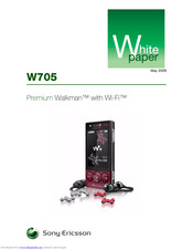 Sony Premium Walkman W705 White Paper