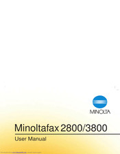 KONICA MINOLTA Minoltafax 3800 User Manual
