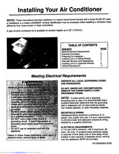 Kenmore 25370066000 Installation Instructions Manual