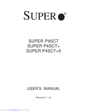 Supero SUPER P4SCT User Manual