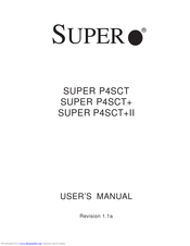 Supero SUPER P4SCT+II User Manual