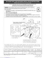 Kenmore 79046624504 Installation Instructions Manual