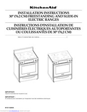 Kitchenaid KERS807SBB01 Installation Instructions Manual