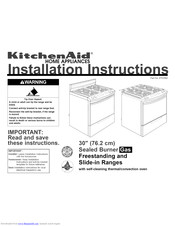 Kitchenaid YKGST307HW5 Installation Instructions Manual