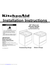 Kitchenaid KESC307BWH2 Installation Instructions