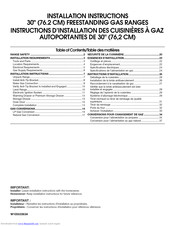 Kitchenaid KGRS308BSS1 Installation Instructions Manual