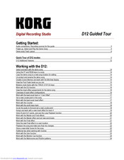 KORG D12 Manuald Tour