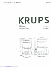 KRUPS HELIORA TIME Manual