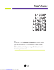 LG L1753PR-SF User Manual