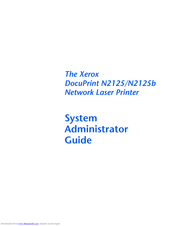 Xerox N2125B - DocuPrint B/W Laser Printer System Administrator Manual