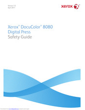 Xerox 8080 Safety Manual