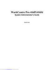 Xerox WorkCentre Pro 416Pi System Administrator Manual