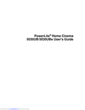 Epson PowerLite Home Cinema5030UB User Manual