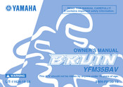 Yamaha Brvin YFM35BAV Owner's Manual