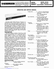 Shure SR106-2E Operation And Service Manual