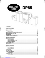 Konica Minolta DP-85 Operation Manual
