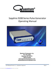 Quantum Composers Sapphire 9200 Series Operating Manual
