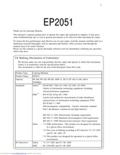 Minolta EP2051 Operator's Manual