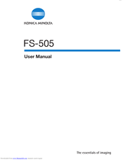 Konica Minolta FS-505 User Manual