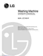 LG WFT15D81HP Owner's Manual