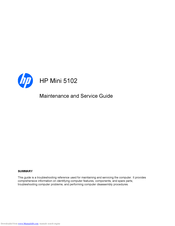 HP Mini 5102 Maintenance And Service Manual