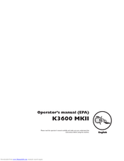 Husqvarna K3600 MKII Operator's Manual