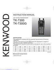 Kenwood TK-T300G Instruction Manual
