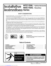 Icp NDC7/GDL Series Installation Instructions Manual