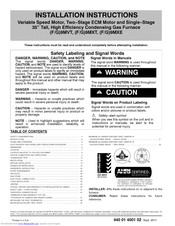 Icp F9MXE0801716A1 Installation Instructions Manual