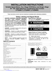 Icp (F/G)9MVT Installation Instructions Manual