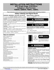 Icp G8MXN Installation Instructions Manual