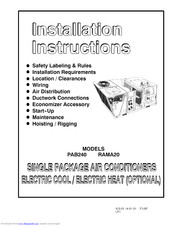 Icp PAB240 Installation Instructions Manual