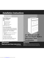 KitchenAid YKEMS307GW2 Installation Instructions Manual