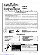 Icp H9MPT075F12A1 Installation Instructions Manual