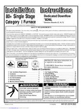 Icp H8DNL125L20B1 Installation Instructions Manual