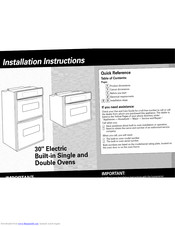 KitchenAid KEBS208DBL6 Installation Instructions