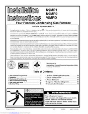 Icp *9MPD050F12A Installation Instructions Manual
