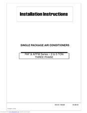 Icp PAMD75HB Installation Instructions Manual