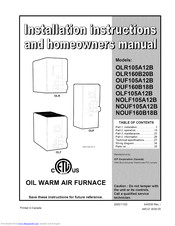 Icp OLR105A12B Installation Instructions And Owner's Manual