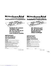 Kitchenaid KGCT305E Installation Instructions Manual